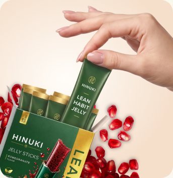 ザクロ食物繊維ゼリー入りのHinuki韓国ゼリースティックのサシェ